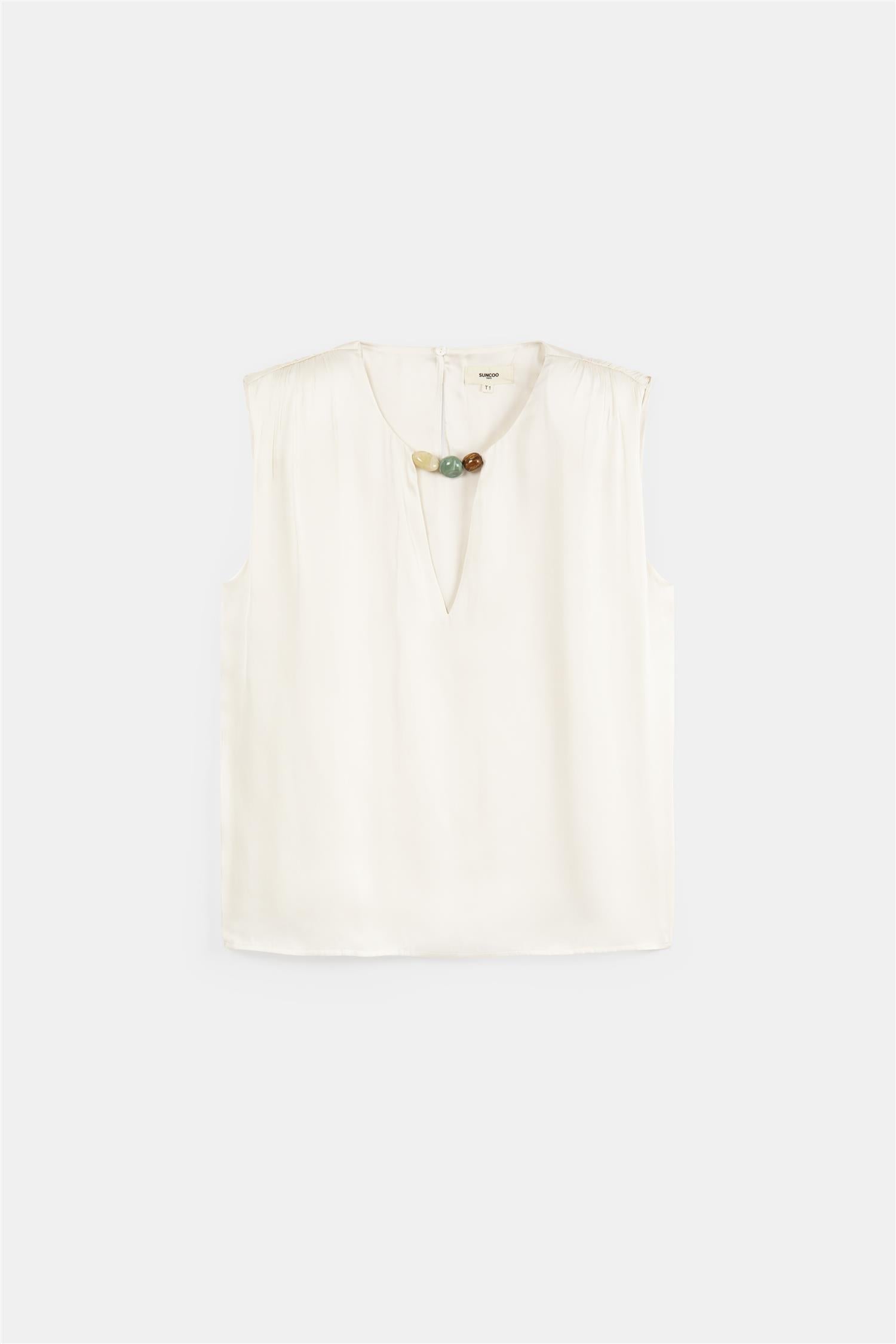 LAETICIA BLOUSE BLANC CASSE