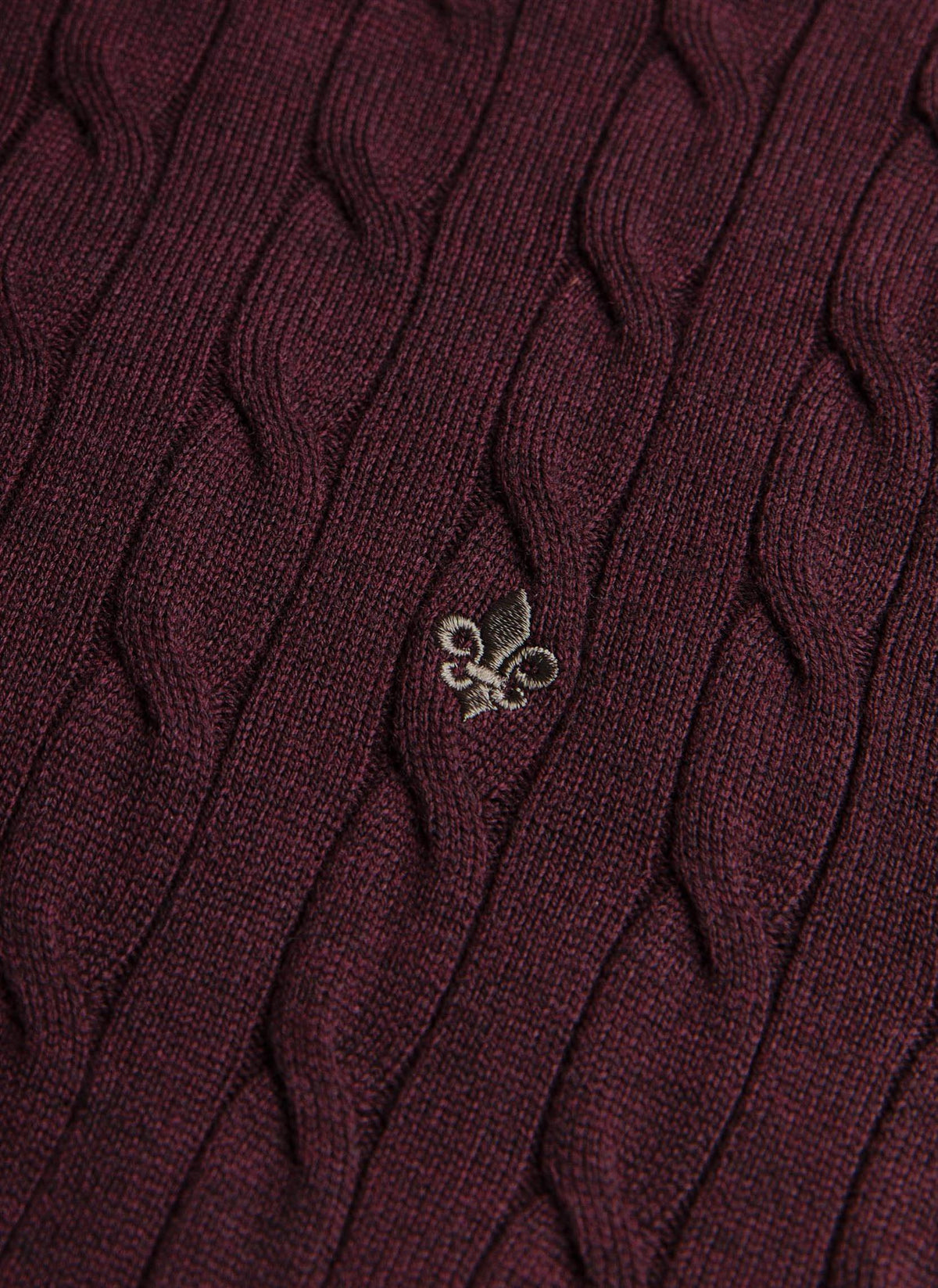 Merino Cable John Zip AW26 Wine Red