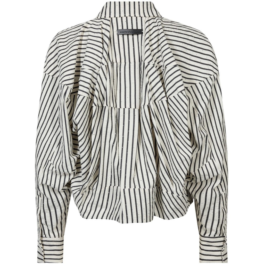 Sophie Mono Stripe Stone Shirt Off White Black
