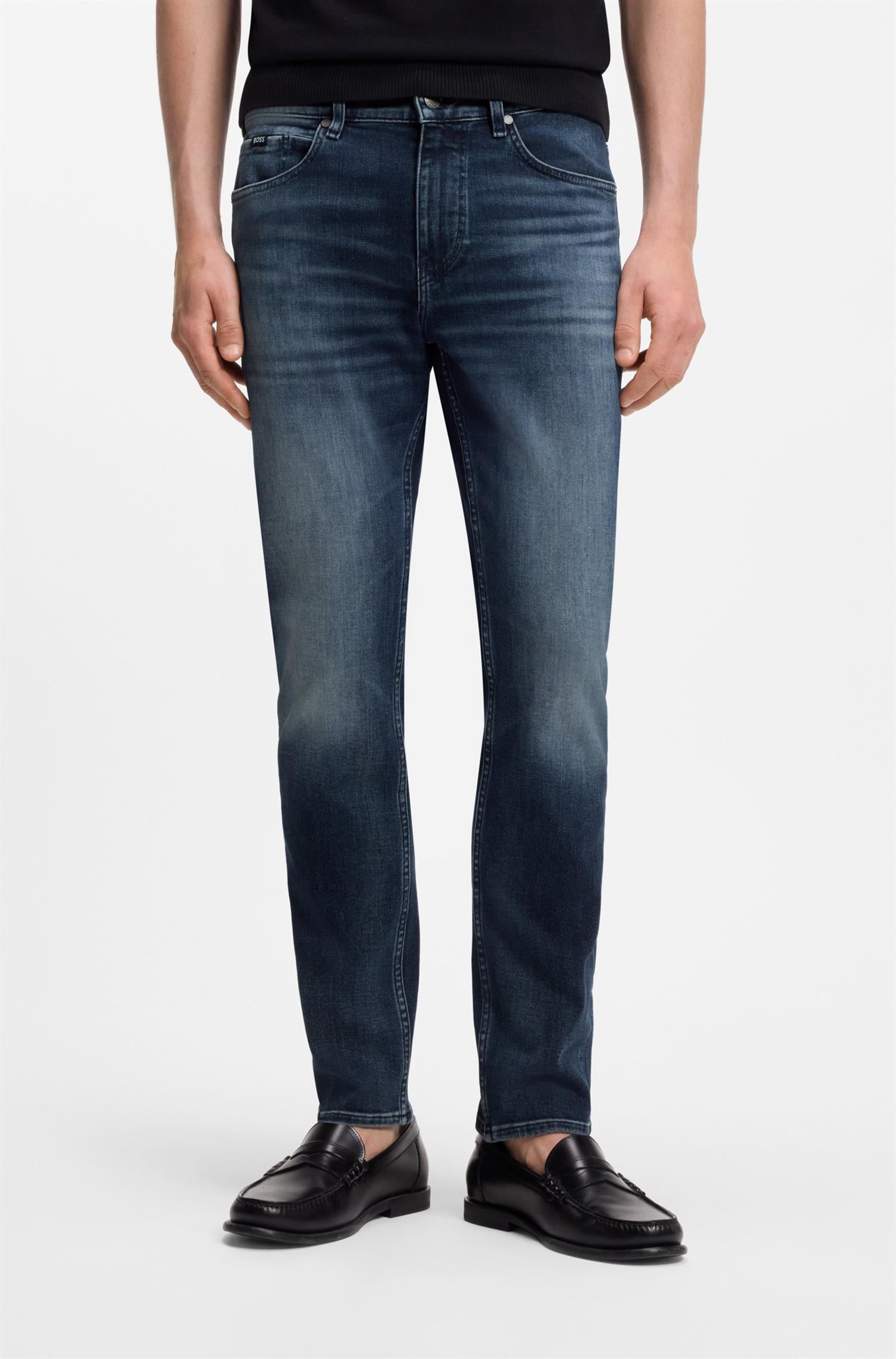Delaware Slimfit Jeans In Stretch Cotton Blend Bright Blue