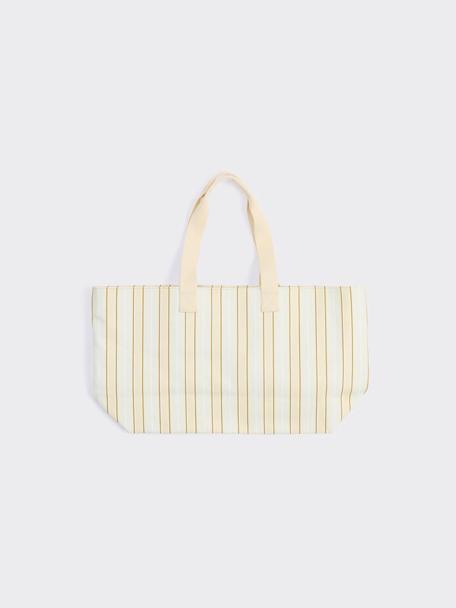 Bang Stripe Tote Bag Lt Yellow Stripe