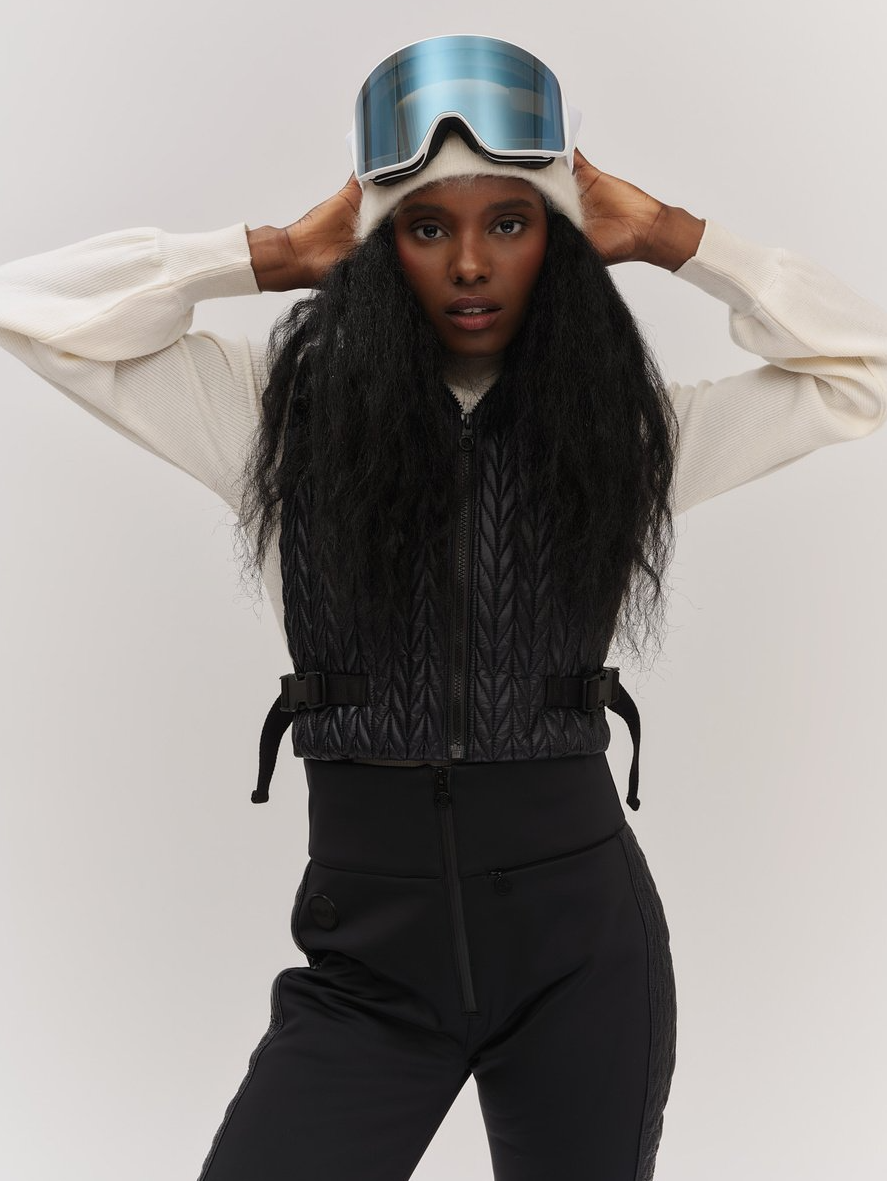 Bonnie Braided Down Vest Black