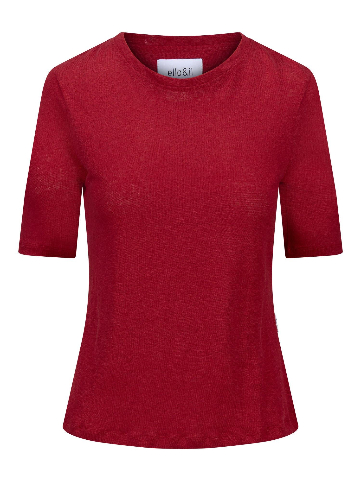 Karina Linen Tee Red