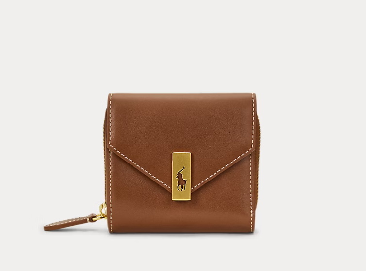 Polo ID Leather Compact Wallet Cuoio