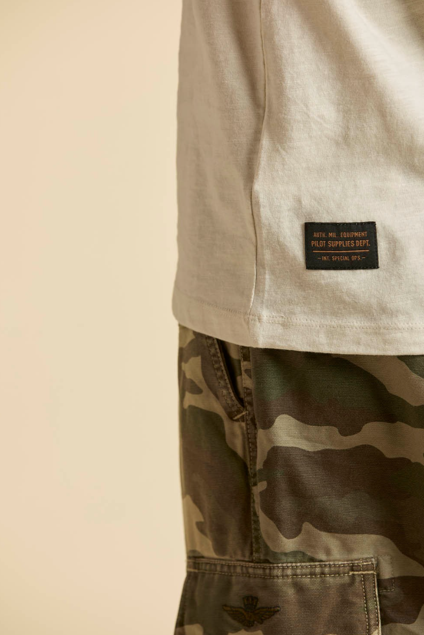 Cotton T-Shirt IX Fighter Ghiaccio