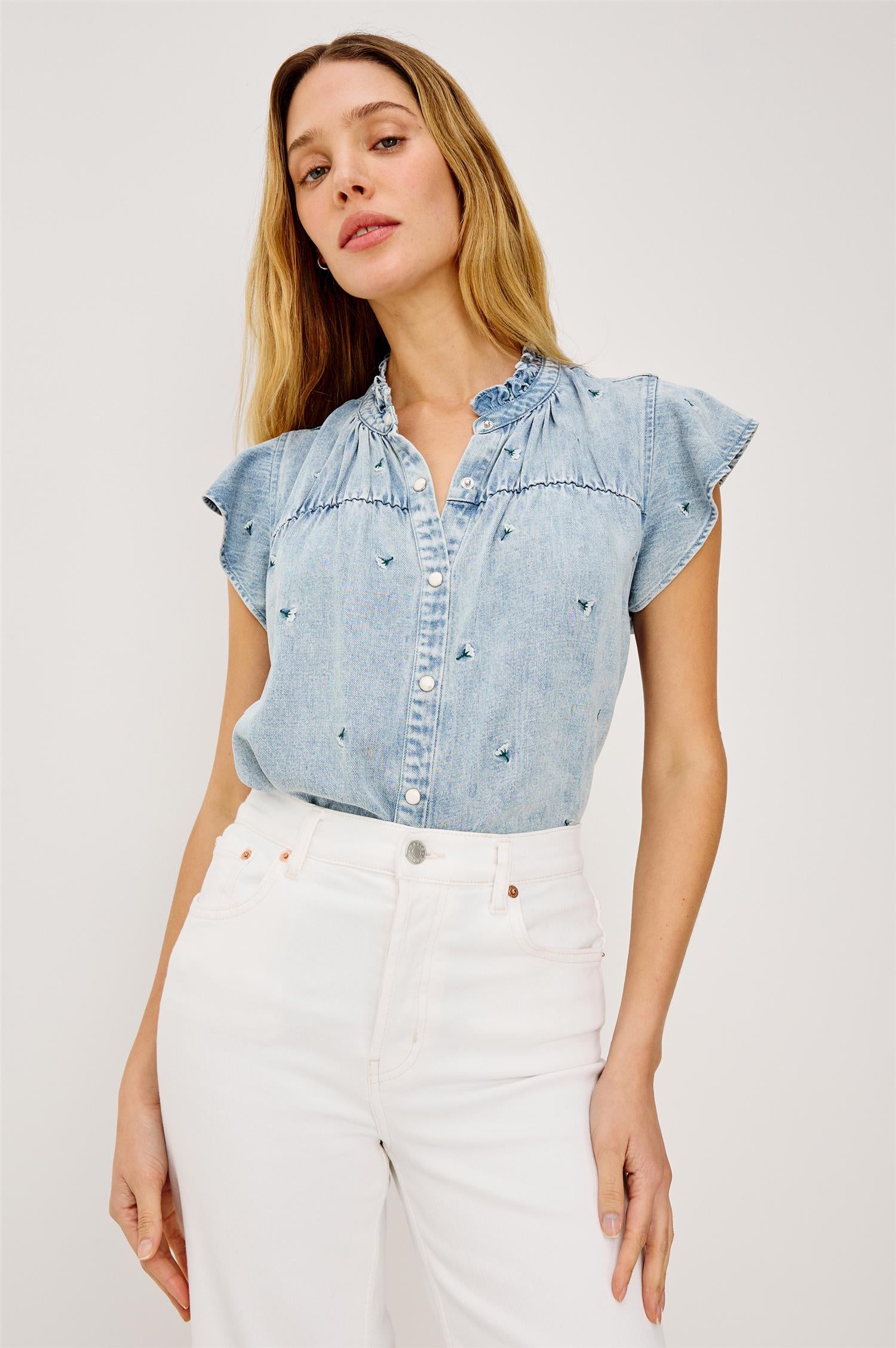 Ruthie S/S Deni Top Ivory Carnation