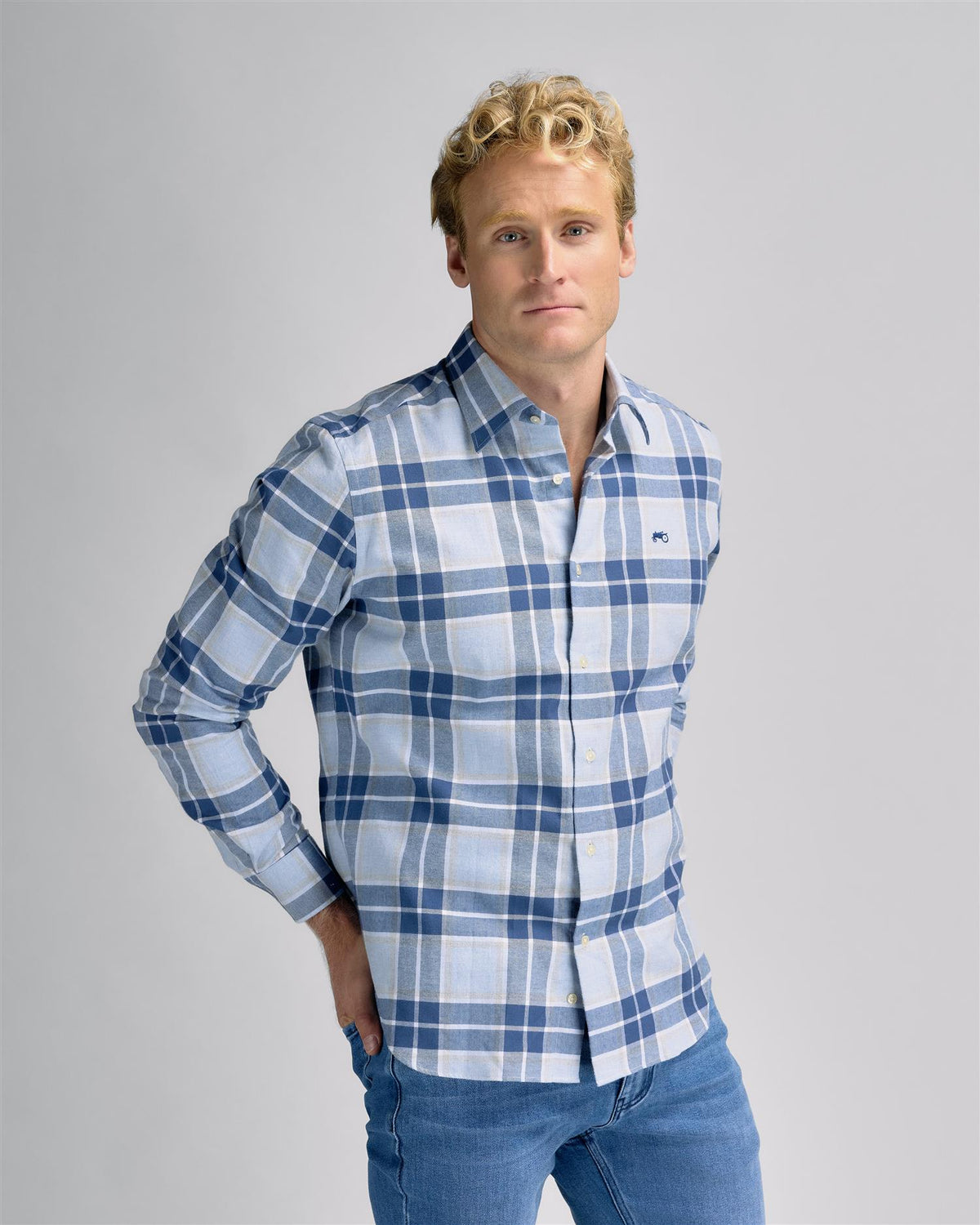 Big Check Blue Shirt