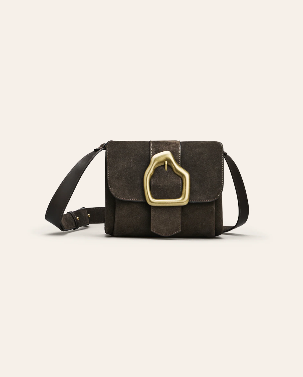 Nami Mini Umber Suede Crossbody Bag