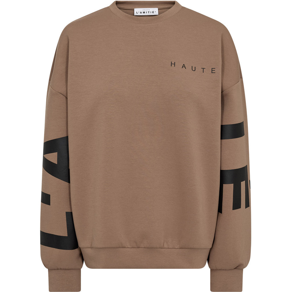 Maxi Split Logo Sweat Walnut
