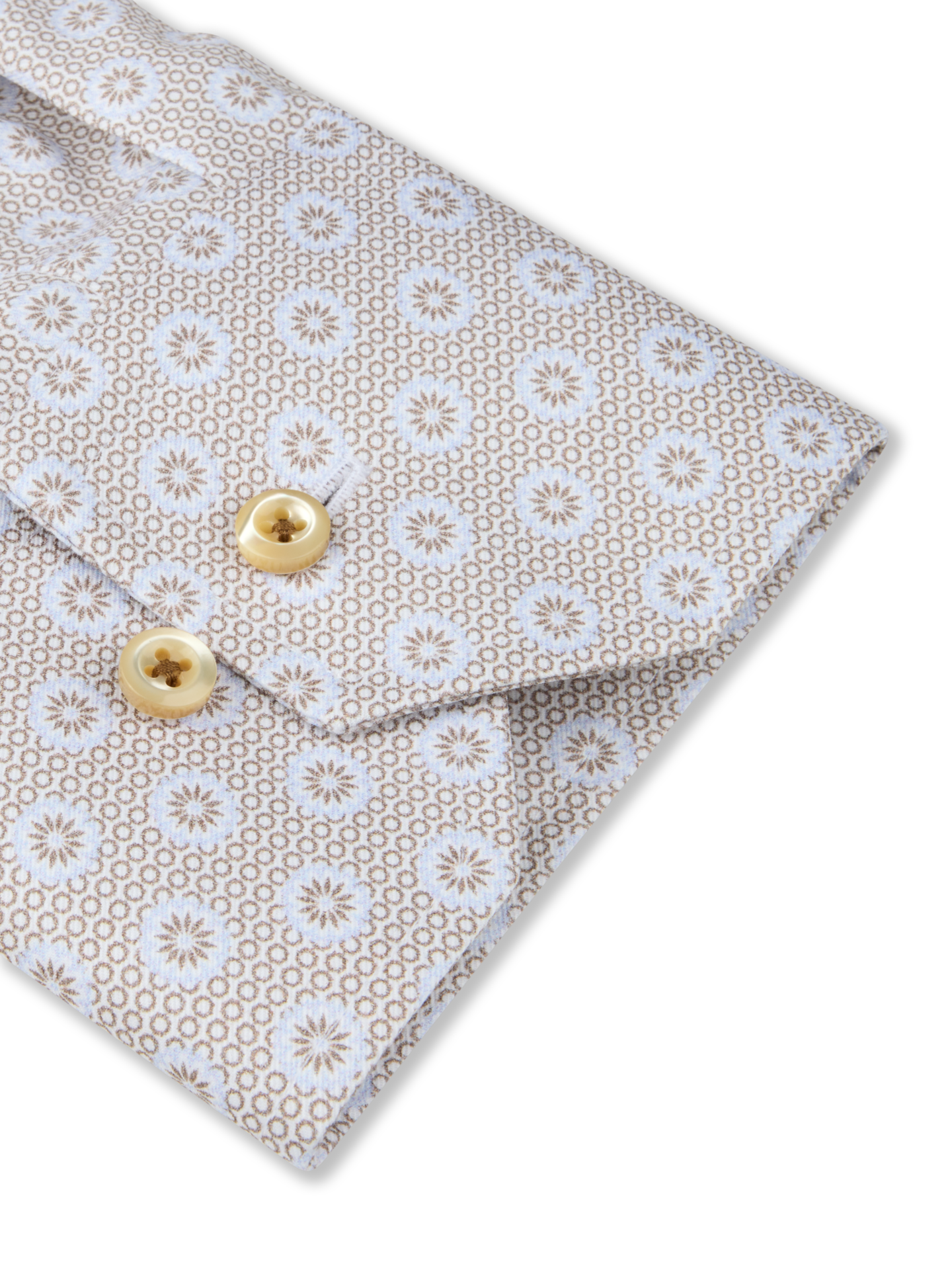 Beige Patterned Twill Regular Shirt