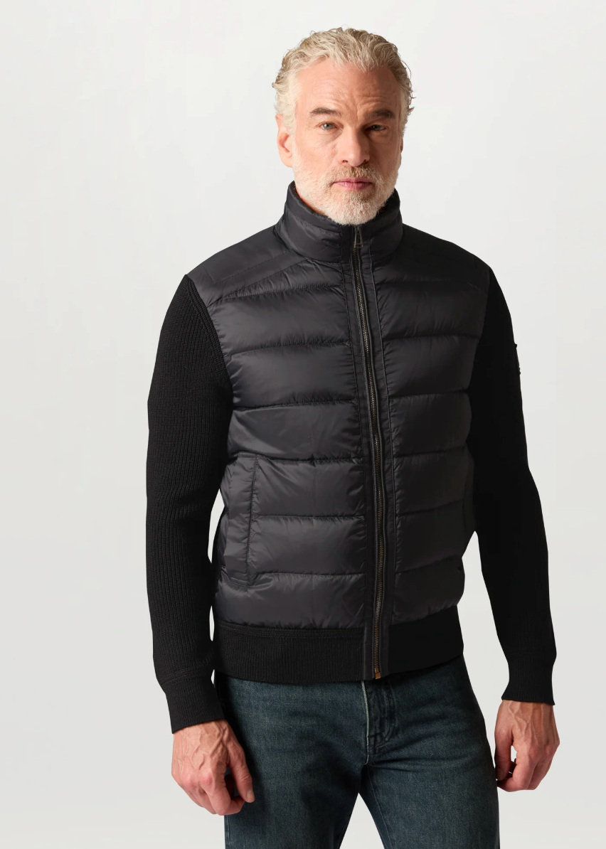 Compound Cardigan Down Black