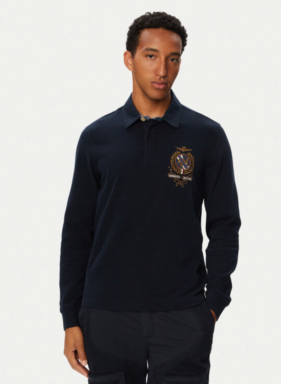 Long Sleeve Polo Navy