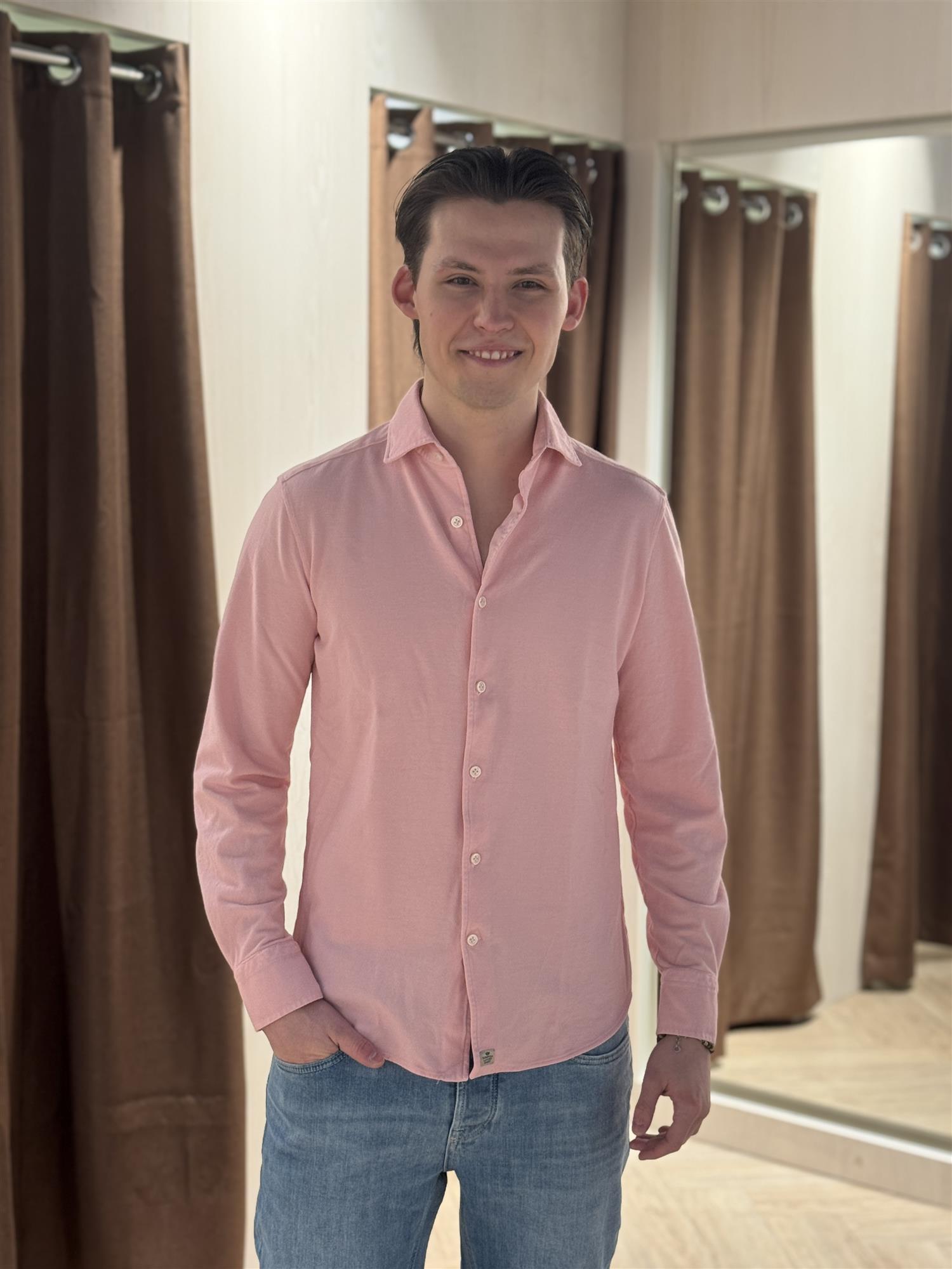 Jersey Piquet Shirt TJ08 Light Pink