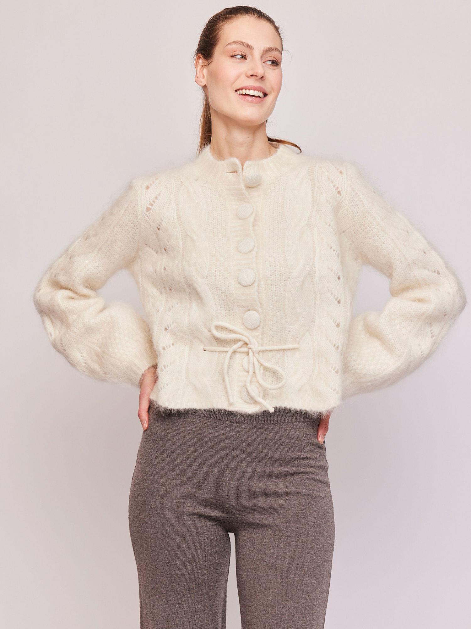 Sophia Chunky Cardigan Brigh White