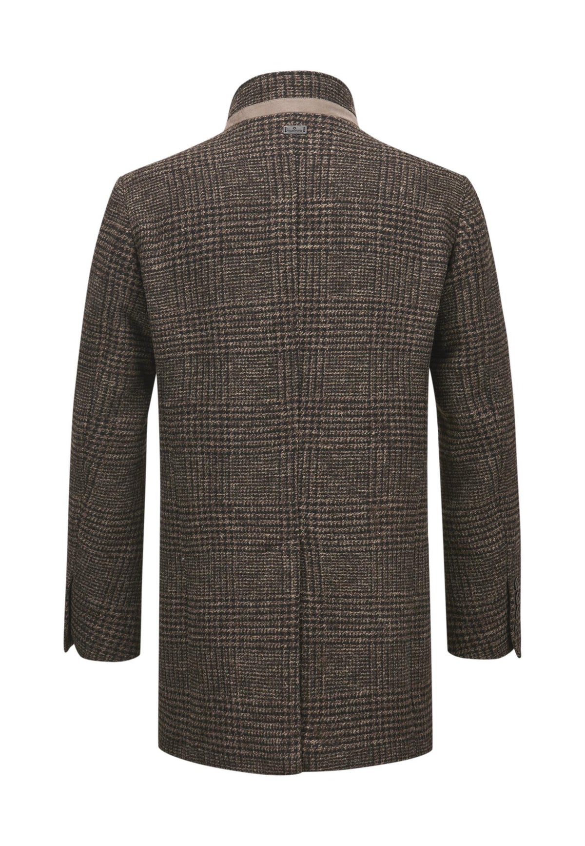 MS Dorian Check Coat Brown