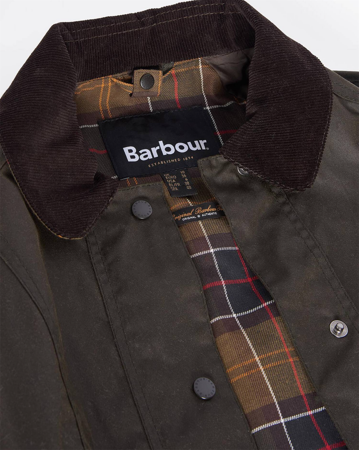 Classic Beadnell Wax Jacket Olive