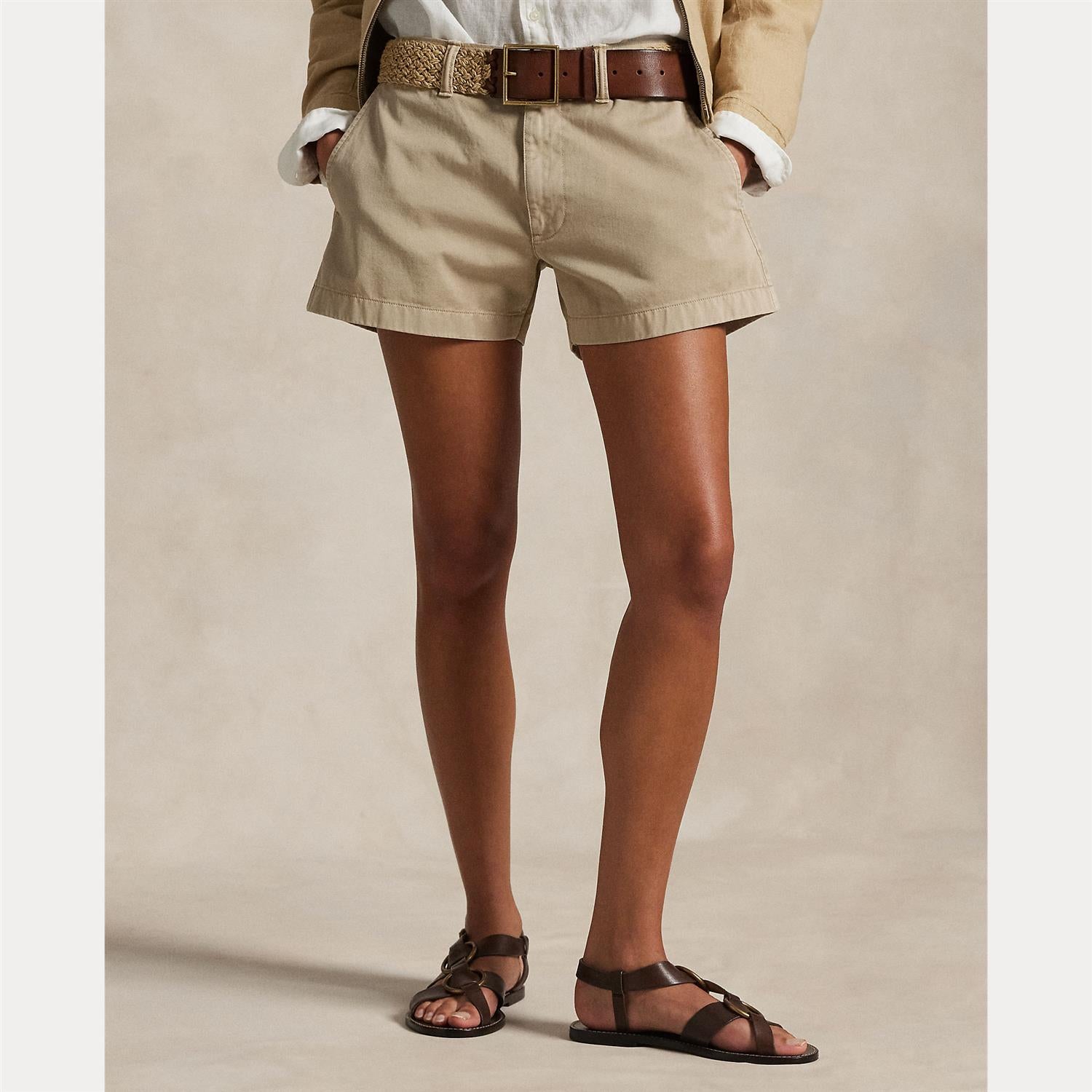 Woven-Shorts Khaki
