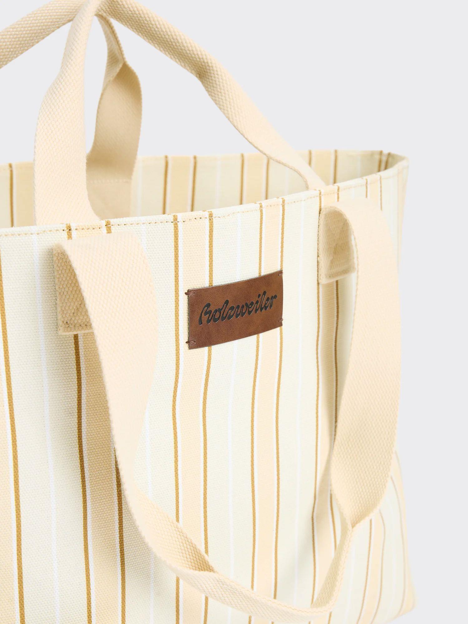 Bang Stripe Tote Bag Lt Yellow Stripe