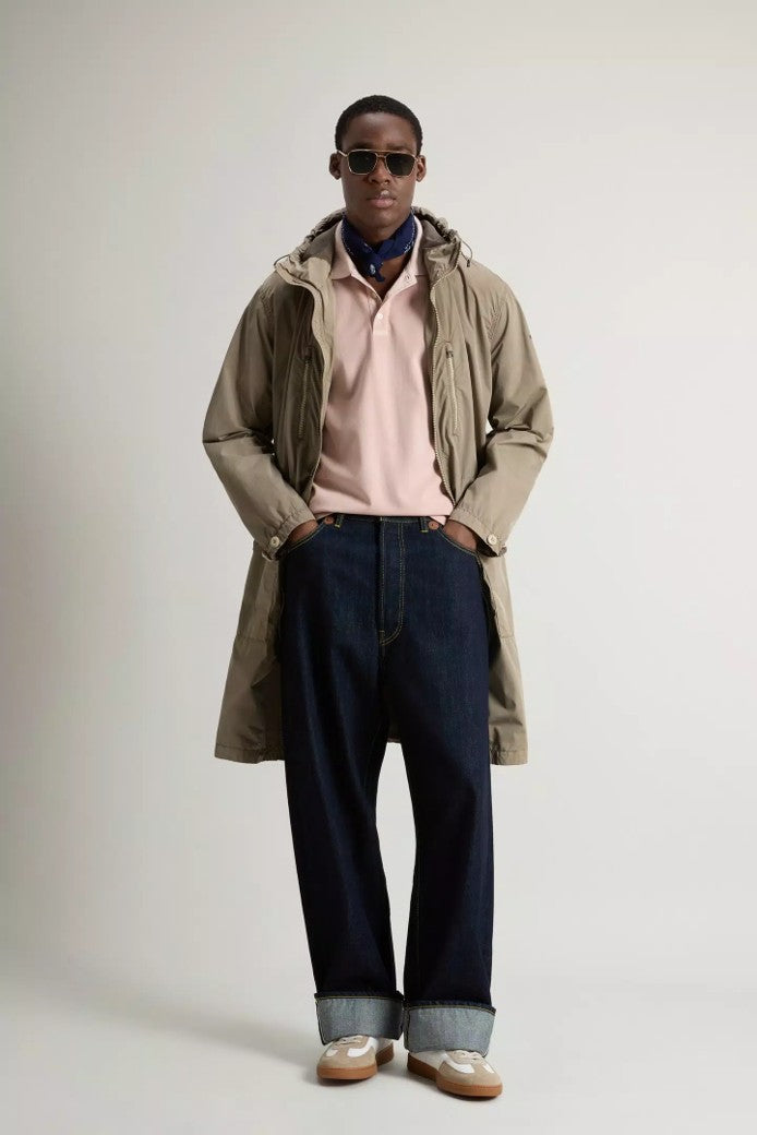 Mackinack Polo in Stretch Cotton Piquet Rose Smoke