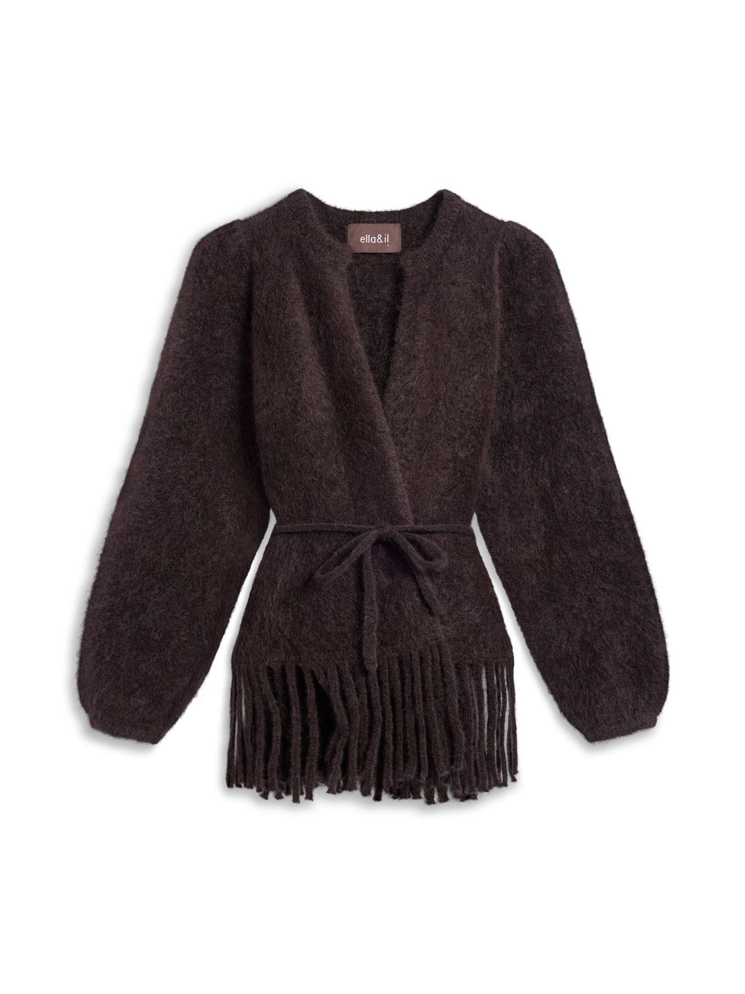 Fidele Chunky Cardigan Dark brown