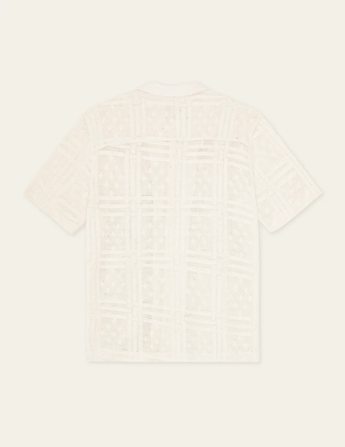 Hector Pointelle SS Shirt Eggnog White