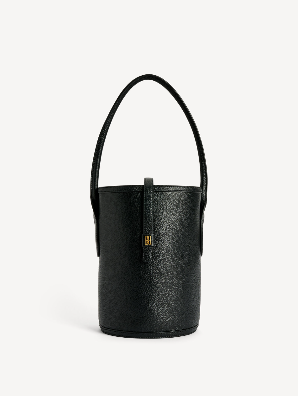 Marylle Grainy BUcket Bag -  Black