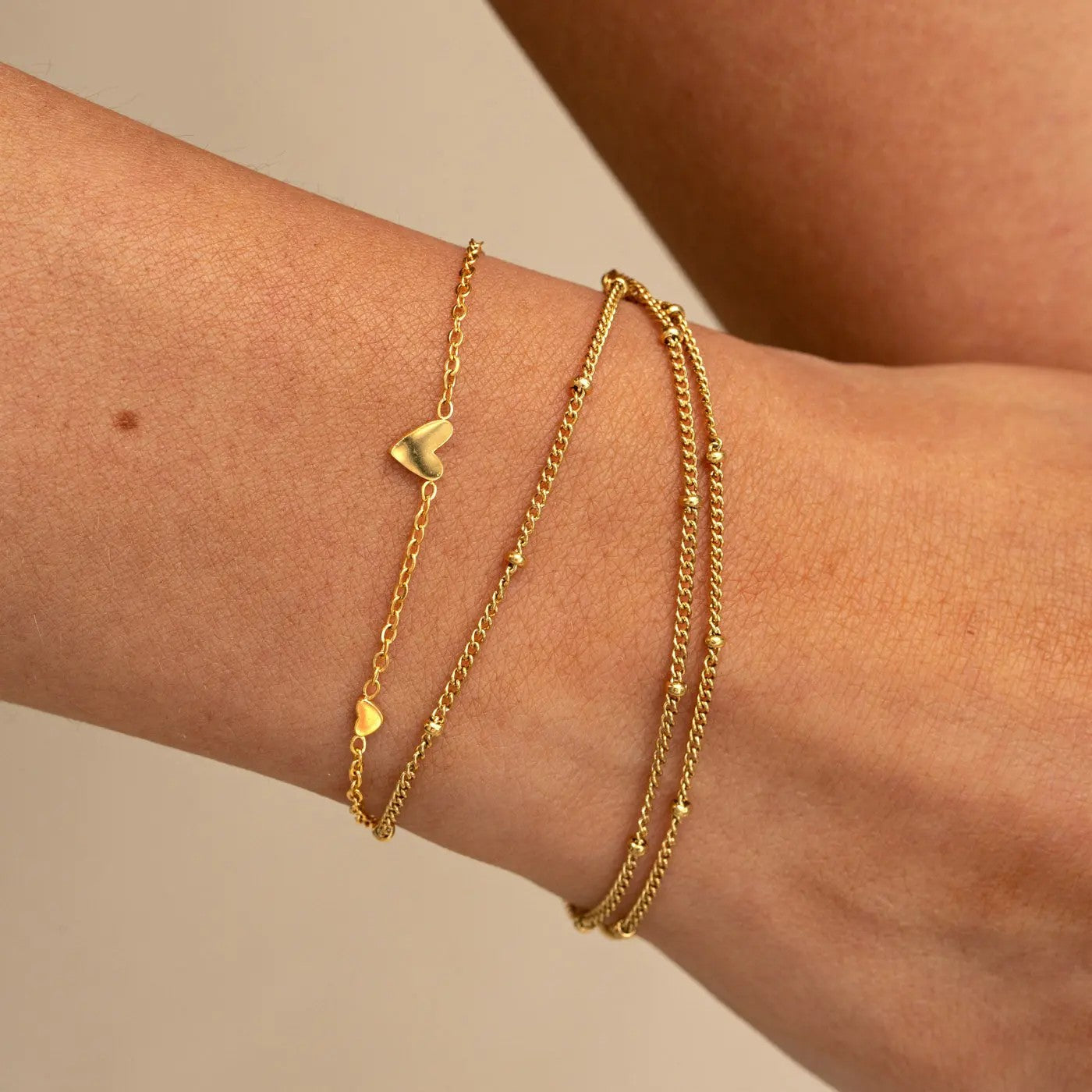 Sarah 3 small hearts bracelet