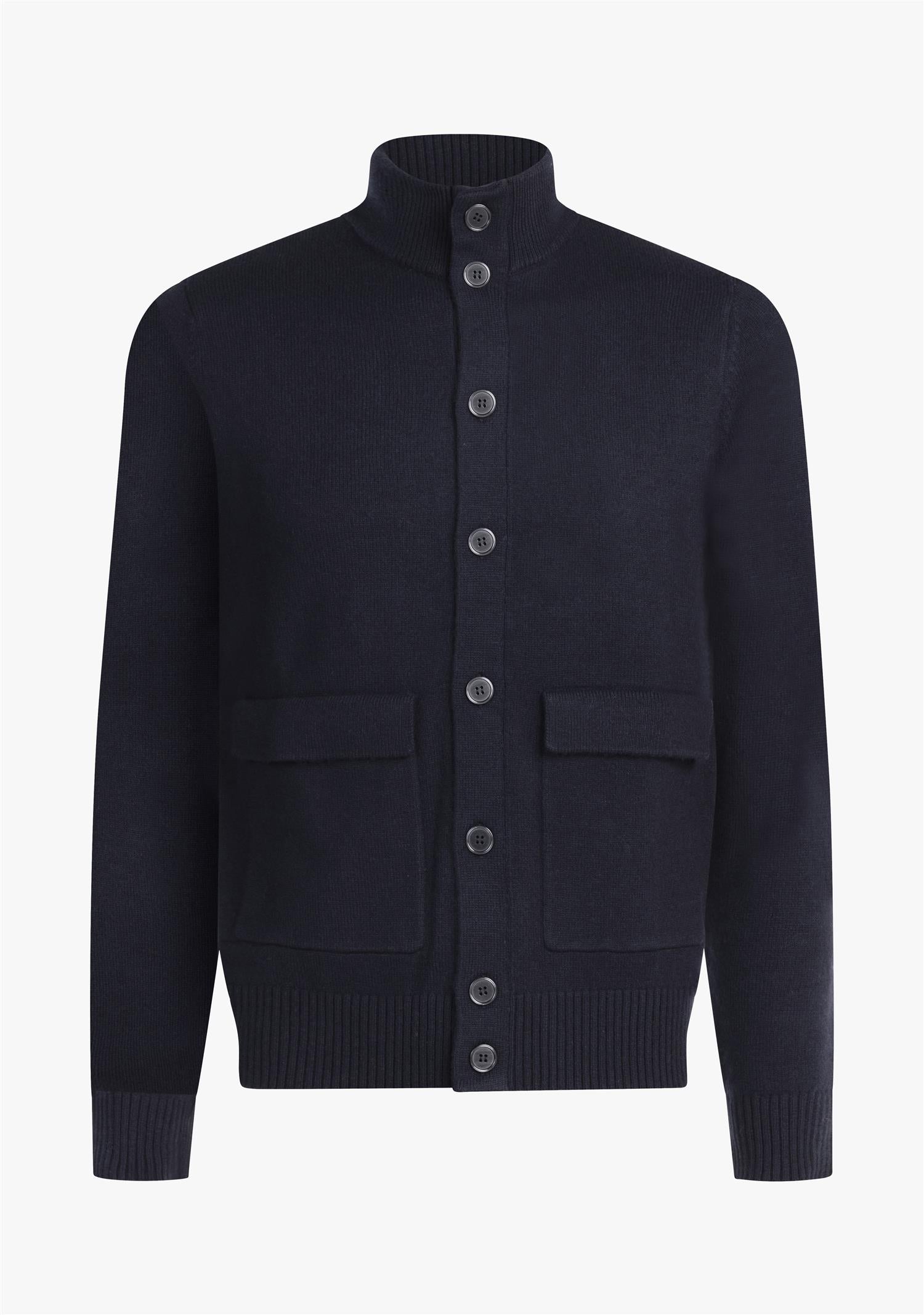 Leo Full Button Cardigan Navy