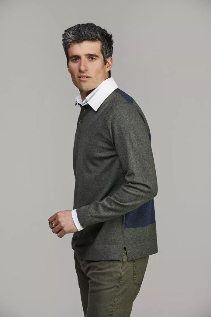 Rugger Style Knit Dark Green