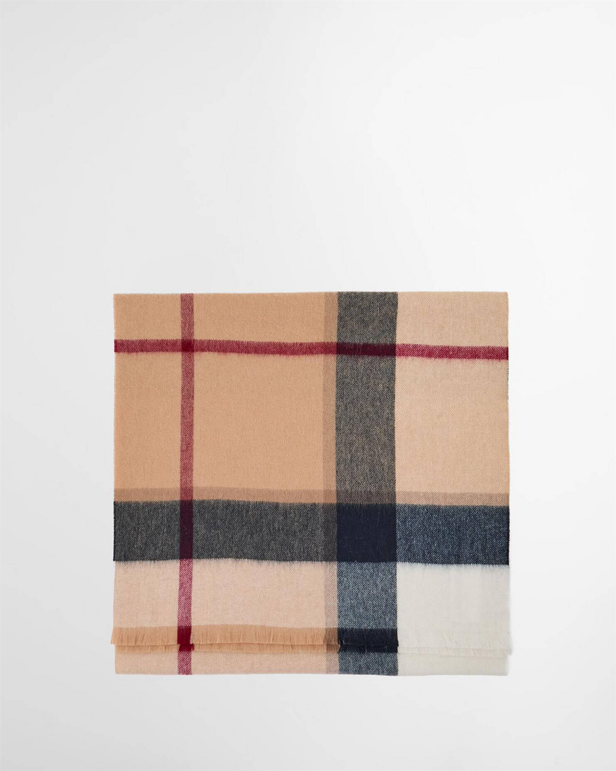 Rosefield Tartan Scarf Hessian