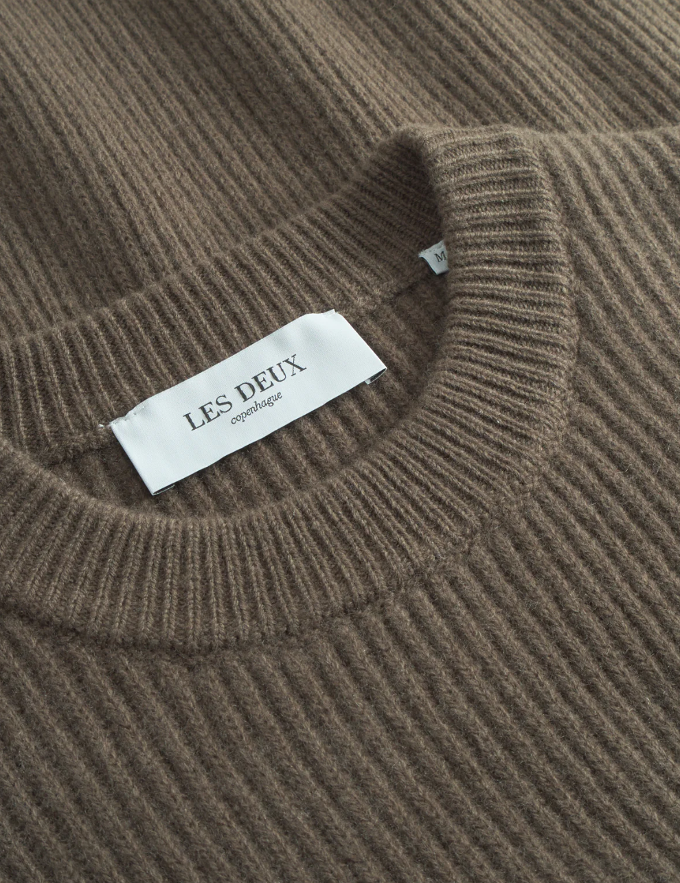 Eddie Wool Rib Crewneck Knit Teak