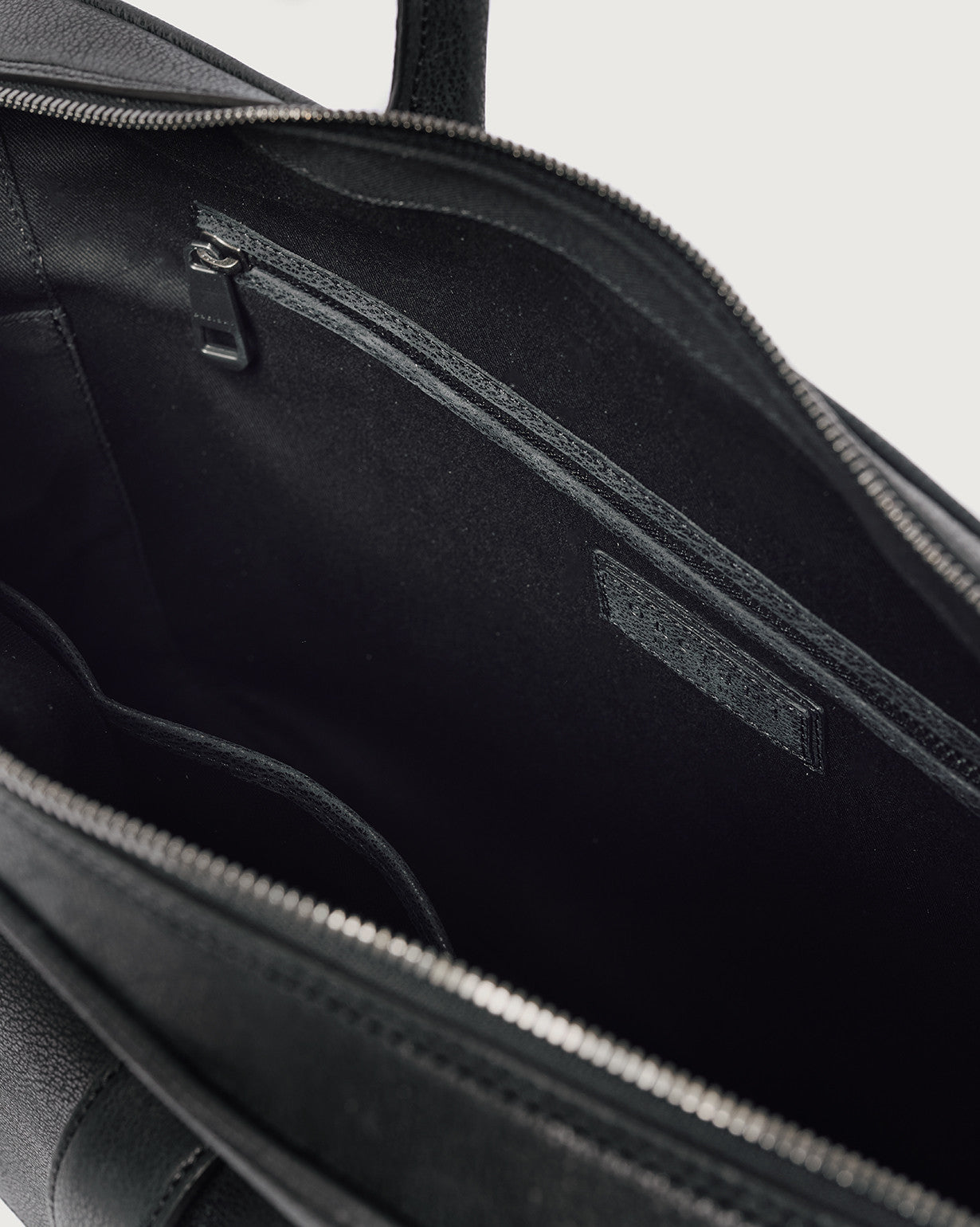 Jones Chevrette leather briefcase Black