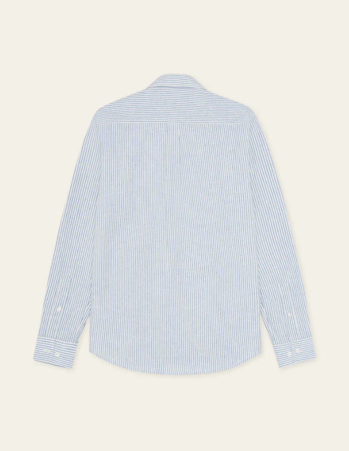 Konrad Stripe Cotton Linen Shirt Allure