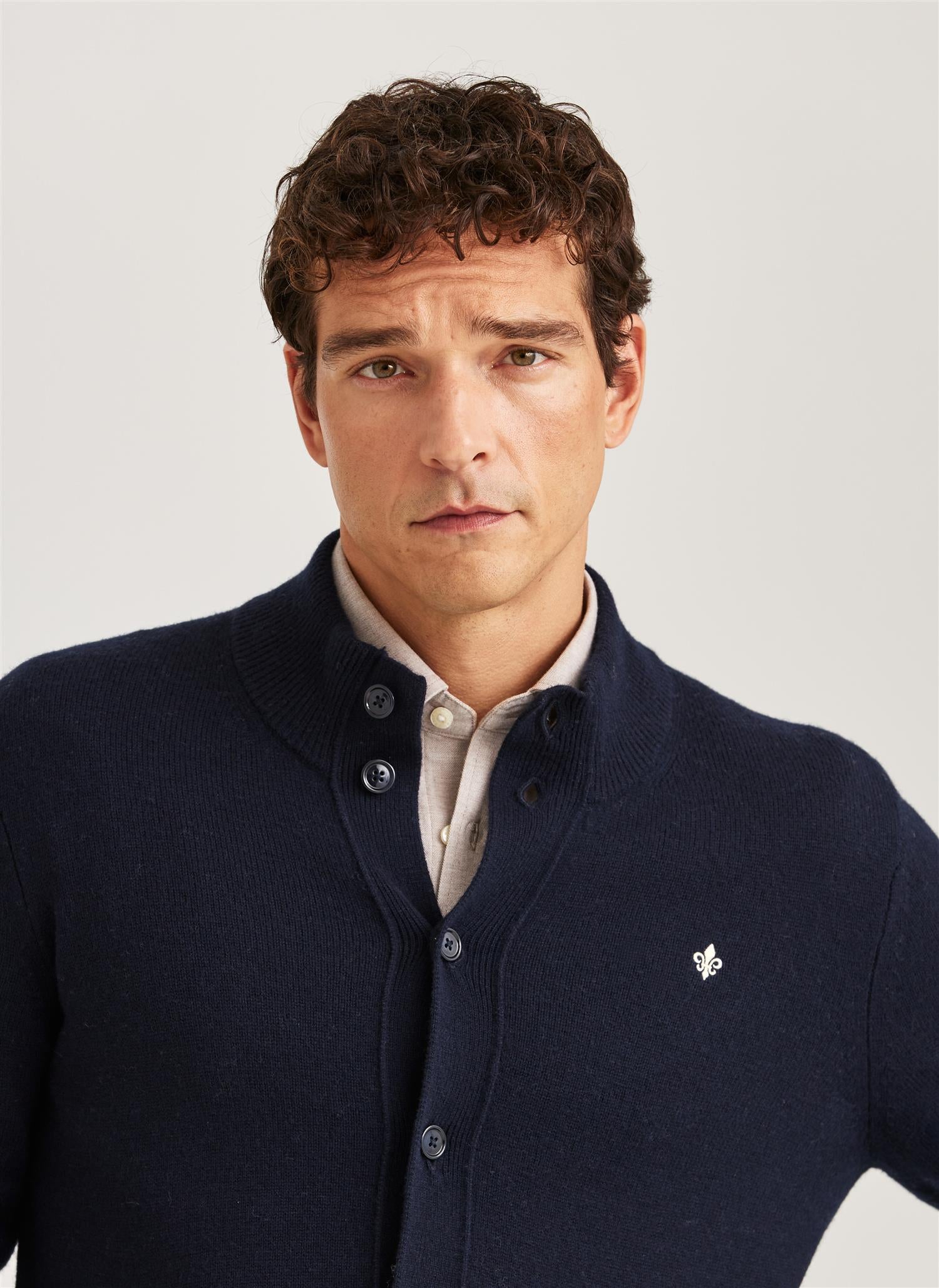 Hertford Button Cardigan Navy