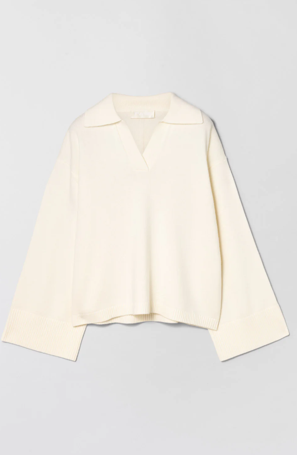 Cape Cod Polo Sweater Macadamia