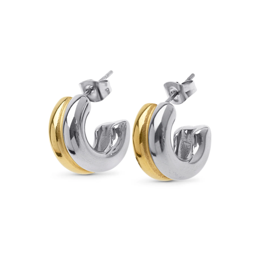 Vendela - Duo Stud Earrings Steinless steel