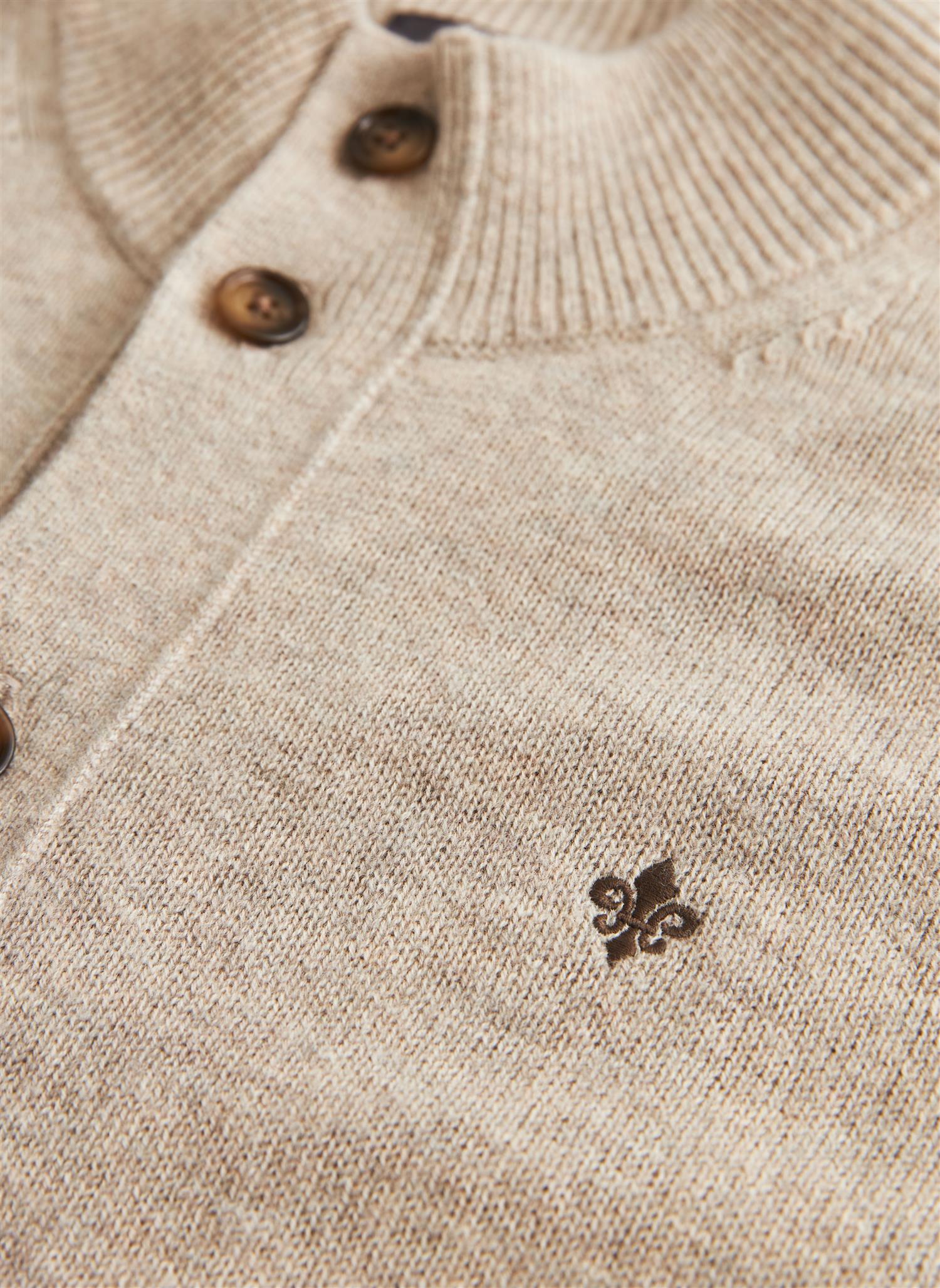 Hertford Button Cardigan Khaki