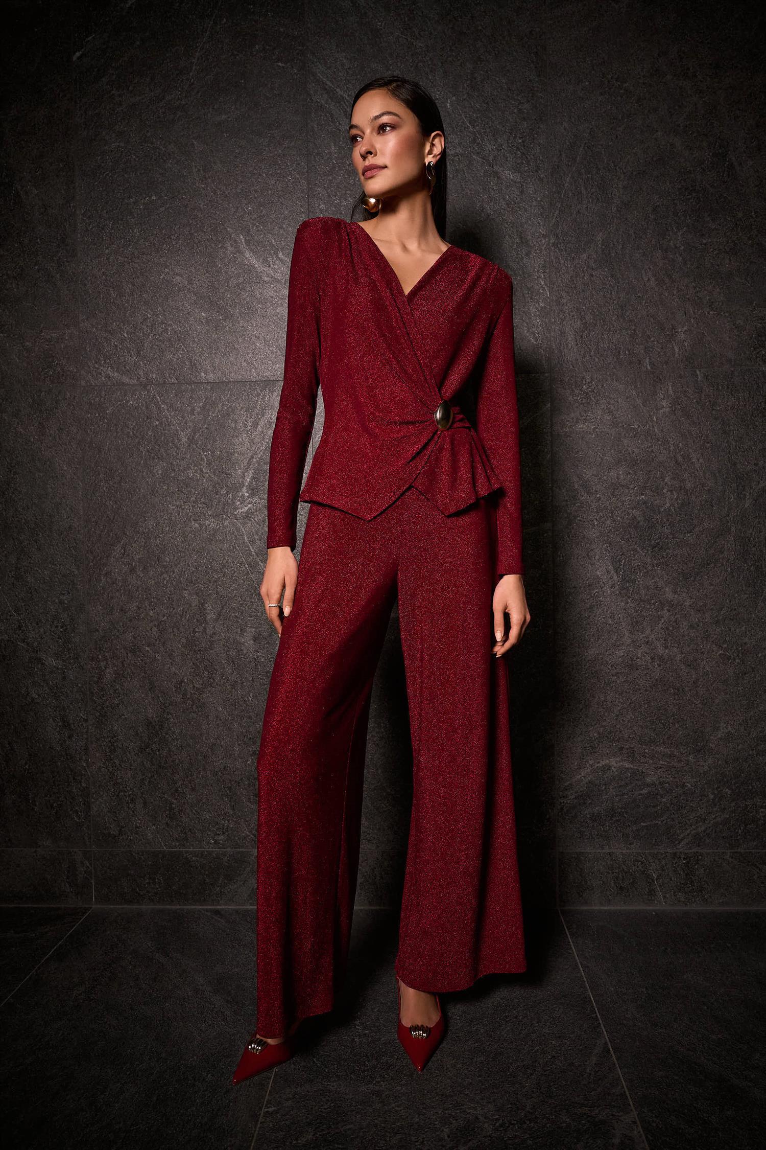 Lurex Knit Wide-Leg Jumpsuit