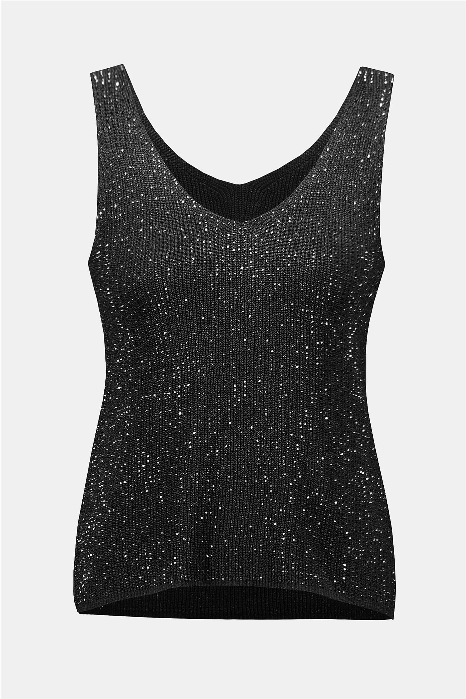 Metallic Knitted Camisole black