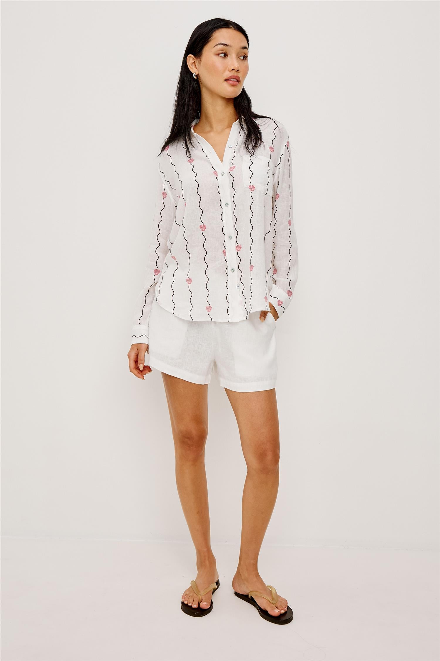 Charli Shirt Striped Seashells