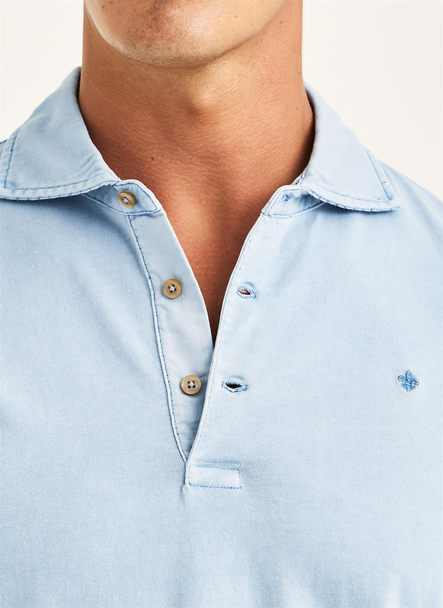 Harland LS Polo Shirt Blue