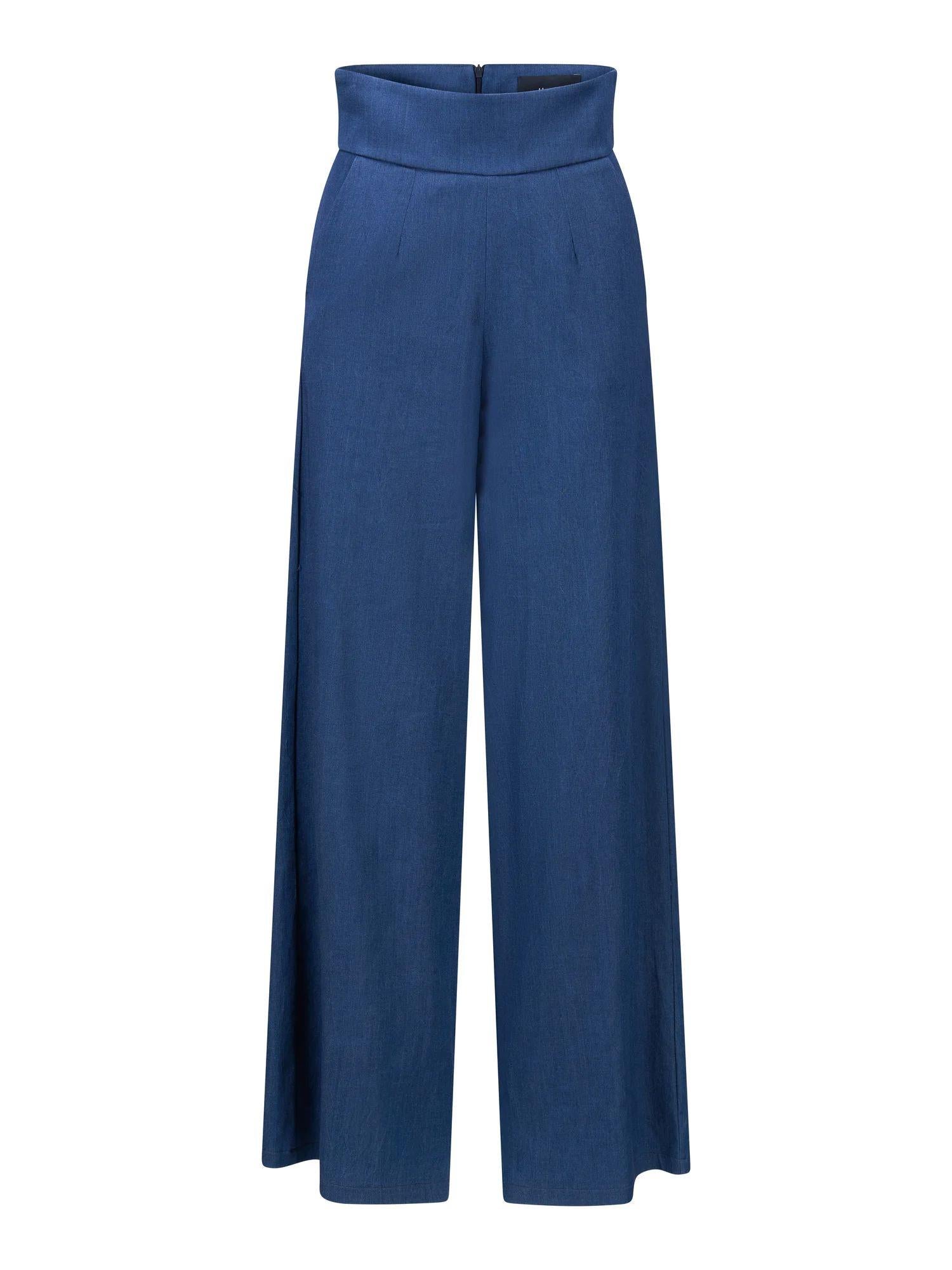Felica Tencel Pants Dark Blue