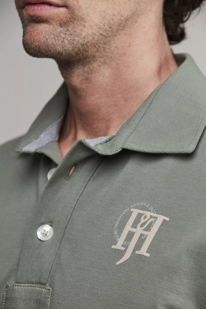 STRIPE BACK POLO GREEN