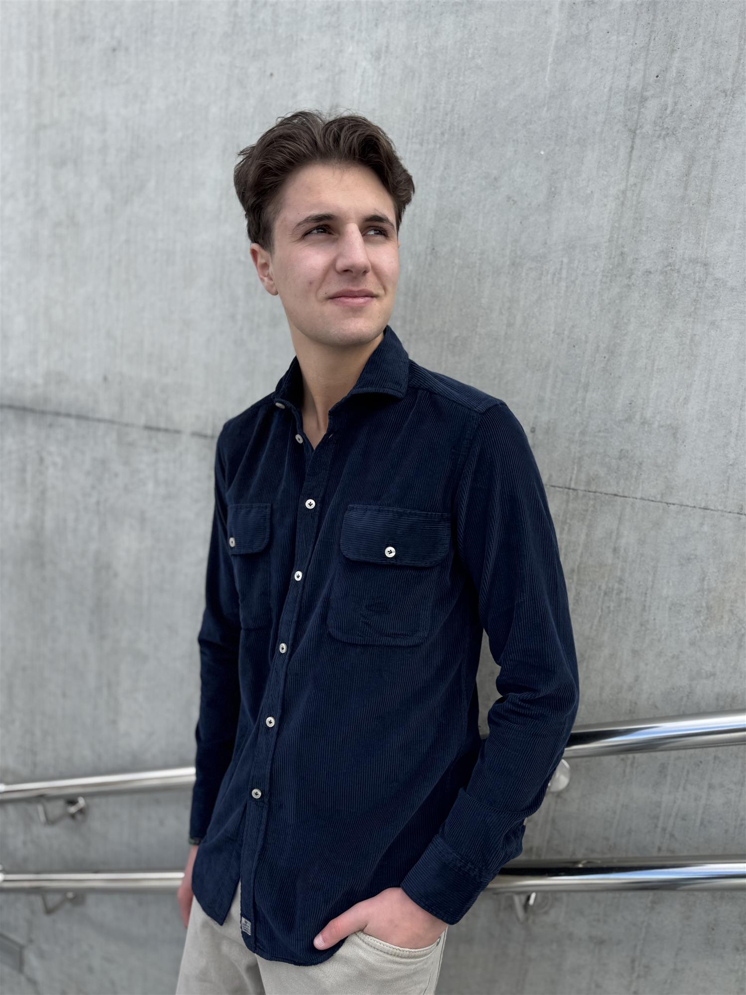 Corduroy Overshirt TCV165 Navy