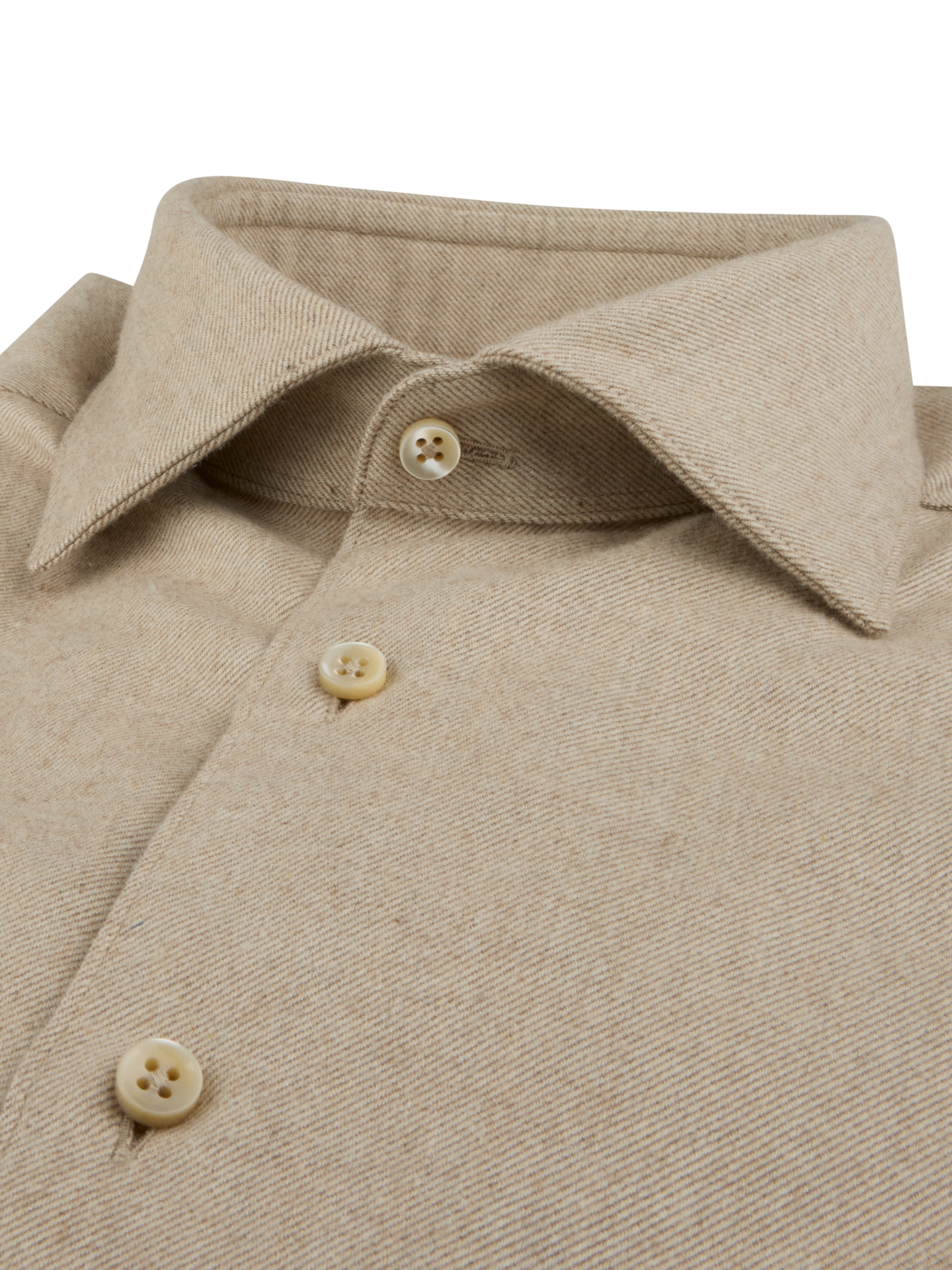 Beige Regular Flannel Shirt
