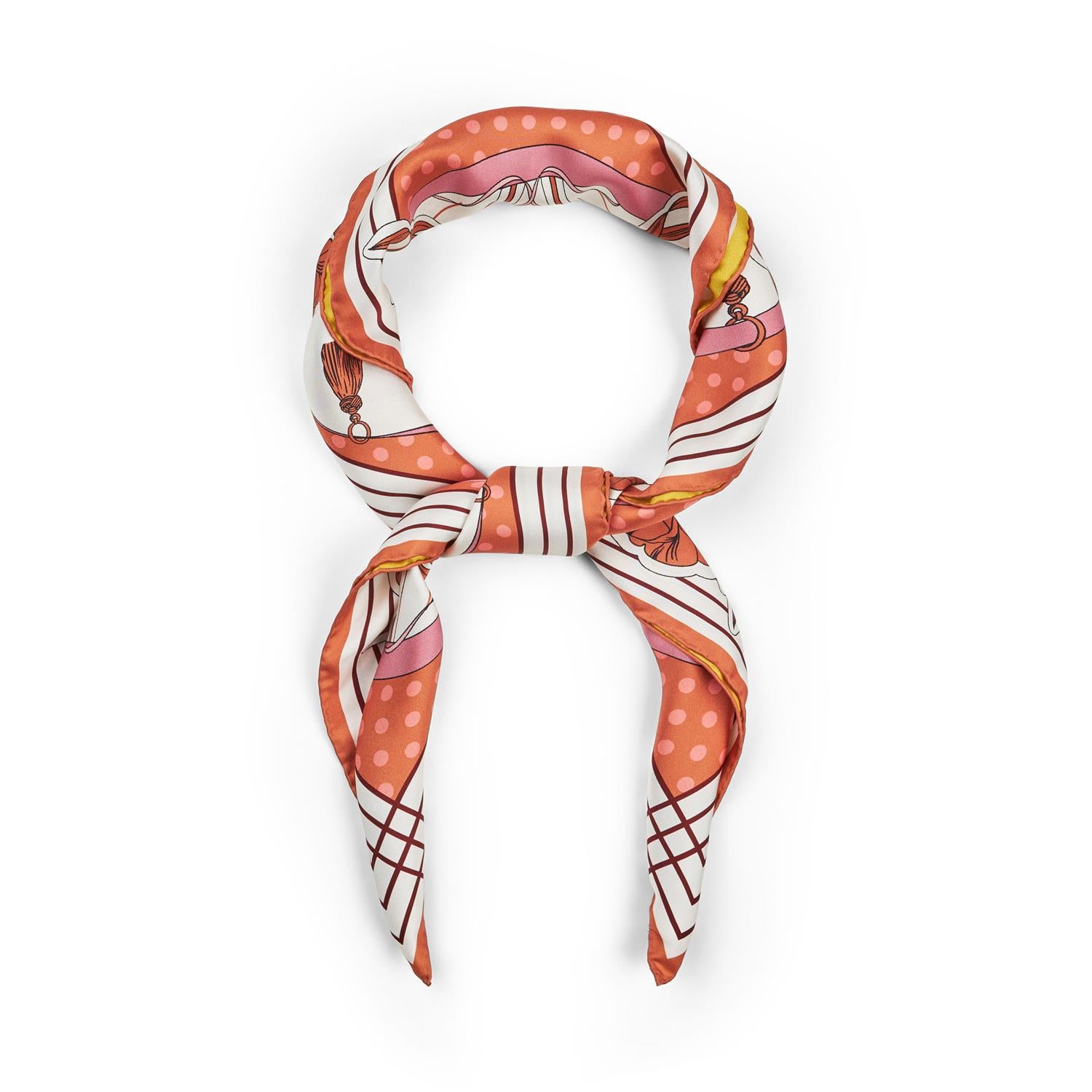 Eleonore Scarf 90X90 Rose/Yellow