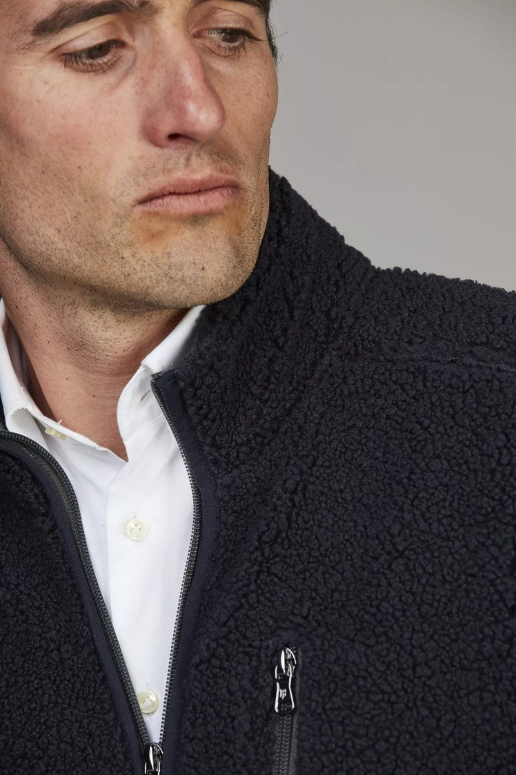 PILE FLEECE JACKET NAVY