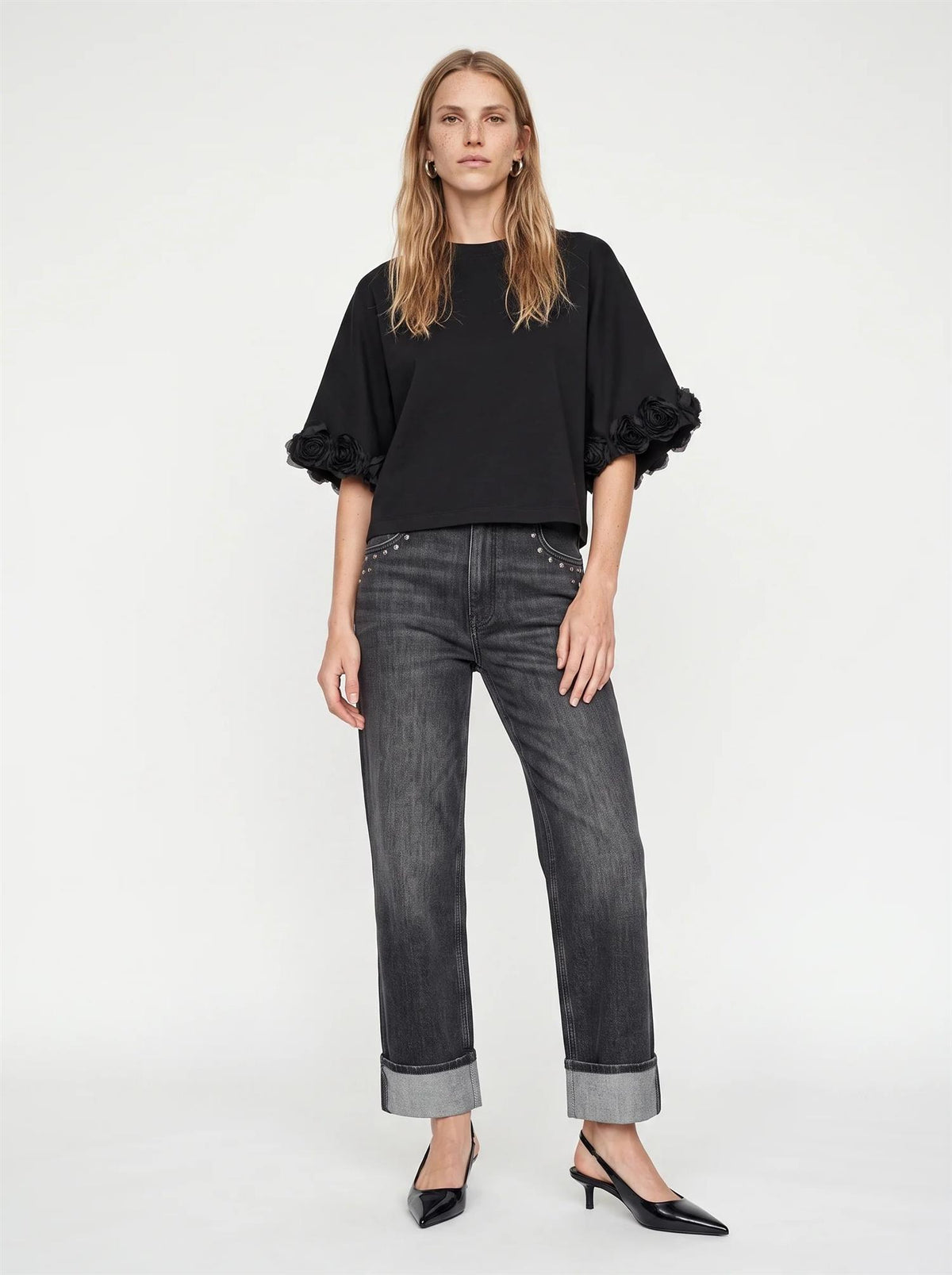 Mmrosette O-SS Tee Black