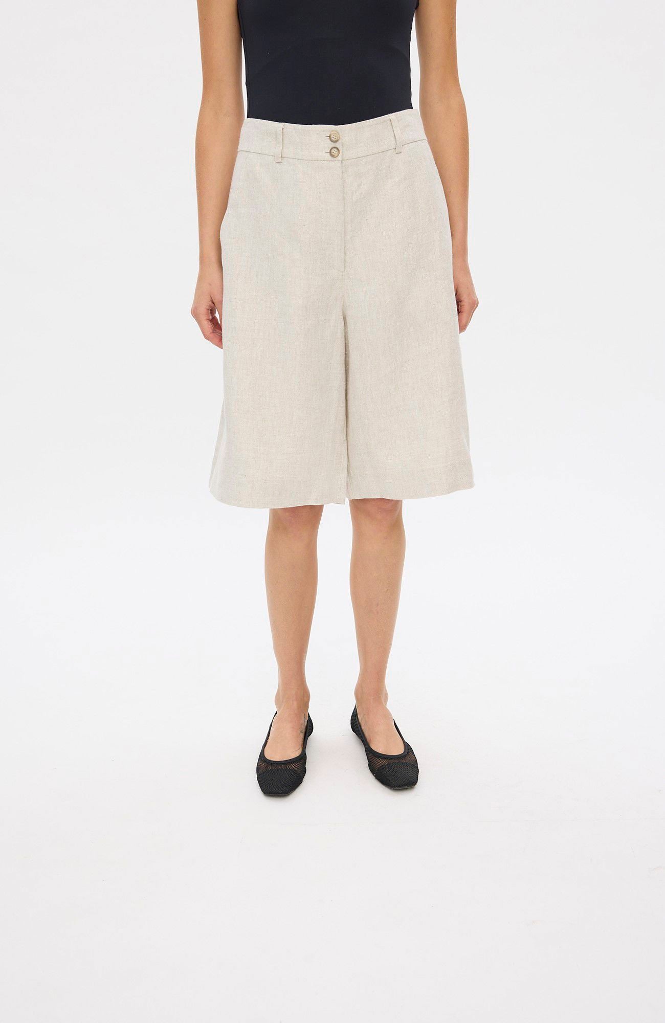 Laurafv Long Shorts 888 Crystal Linen