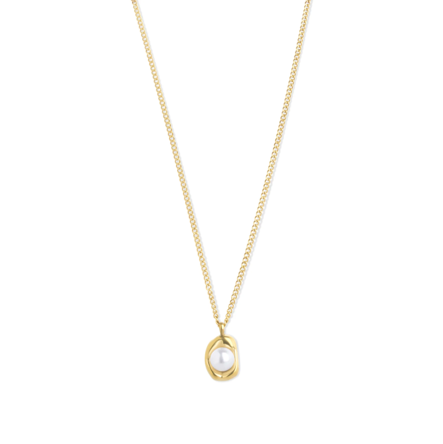 Ilse pearl necklace gold
